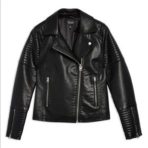 TOPSHOP Rosa Faux Leather Jacket